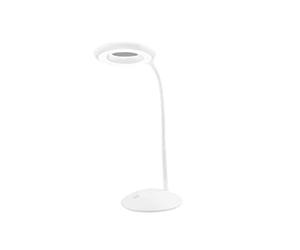 Maximex Lampe de Bureau à LED avec loupe, grossissement x8 (Blanc), Blanc