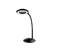 Maximex Lampe de Bureau à LED avec loupe, grossissement x8 (Noir), Noir
