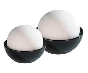 Maximex lot 2 Saturateurs sphérique céramique Rondo | Humidification des pièces sèches lors de la période de chauffage| Design à poser | Optimisation bien être| 200 et 50 ml | 9x8 cm et 12x10 cm