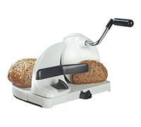Maximex Machine à couper le pain, épaisseur du disque réglable en continu, surface de coupe droite grâce à la lame en acier inoxydable, maintien ferme grâce à la ventouse, peu encombrant