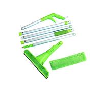 Maximex Nettoie-vitres, vaporisateur fenêtre Maxi Raclette pour fenêtres avec fonction de pulvérisation Argent mat