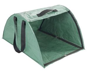 Maximex Outil de Jardinage Collecteur de Feuilles XL ramassage Efficace avec Bord de Balayage intégré en Plastique et Fibre de Verre Vert 50x35x75 cm