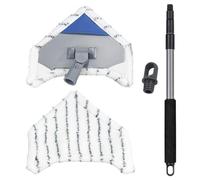 Maximex raclette multiflex, convient pour le carrelage, les fenêtres et les sols, avec trois housses, manche télescopique (56-112 cm), en acier revêtu