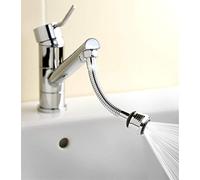 Maximex Rallonge de douche flexible - Avec jet de pression et de douche, acier inoxydable - 3 x 16,5 x 3 cm - Argenté