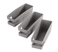 WENKO Organisateur de chaussures, Rangement Ballerines gain de place, Lot de 3, support plastique robuste, 9x9,5x26,5 cm, gris