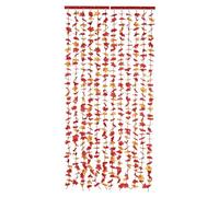Maximex Rideau de feuilles Indian Summer, rideau de porte sans percer, moustiquaire en polyester, 90 x 190 cm, orange