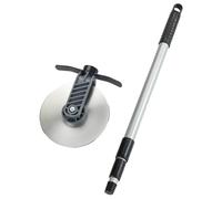 Maximex Rouleau de Bordures de Gazon Cut avec Manche télescopique Couper Herbe Ajustable 56-122 cm Acier Inoxydable 15 cm 6 x 73-138 x 16 cm Argent