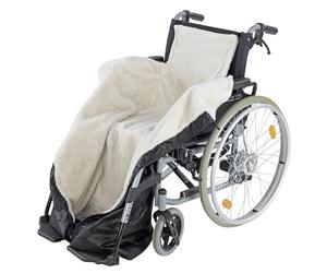 Maximex Sac chauffant pour fauteuil roulant, imperméable à l'eau et au vent, protection contre le froid, l'humidité et la saleté, polyester, longueur 130 cm