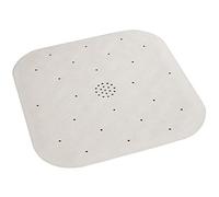 Maximex Tapis de douche en caoutchouc naturel Beige, avec ventouses sur le dessous, lavable en machine à 40° C, dimensions (l x h x p) : 45 x 1,6 x 45 cm