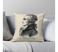 Maximilien De Robespierre Jacobin Taie d'Oreiller Polyester Lin Velours Creative Zip Décoratif Voiture Housse de Coussin