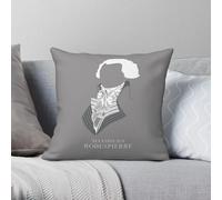 Maximilien Robespierre Jacobin Taie d'oreiller carrée Polyester Lin Velours Motif Fermeture éclair Taie d'oreiller Décorative Taie d'oreiller Maison