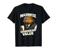 Maximiser la Valeur des actionnaires Ironic Capybara Finance Bro Meme T-Shirt