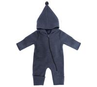 maximo - Baby's Jersey Fleece Overall m. Kapuze u. Pompon - Combinaison - 62/68 - navy melange