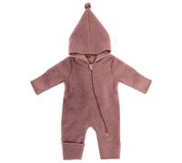 maximo - Baby's Jersey Fleece Overall m. Kapuze u. Pompon - Combinaison - 74/80 - heather rose melange