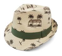 maximo - Boy's Trilby Camper Futter - Chapeau - 55 cm - wollweiß / tee