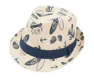 maximo - Boy's Trilby Surf - Chapeau - 53 cm - sand / navy