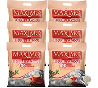 MAXIMO Classique | 6x100 Dosettes de café compatibles SENSEO® | Emballage individuel pour une meilleure conservation et une hygiène irréprochable