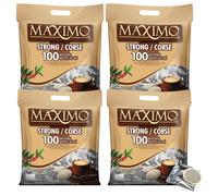 MAXIMO Corsé - 400 dosettes individuelles de café compatibles SENSEO | Emballage individuel, arôme noisette et caramel - intensité 4/5, café corsé arabica robusta - idéal café long, espresso