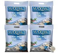 MAXIMO Doux - 400 dosettes individuelles de café compatibles SENSEO | Emballage individuel, arôme épicé et chocolaté - intensité 2/5, café arabica robusta - idéal café long doux, maison