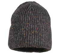 maximo - Girl's Beanie with Effect Yarn Jersey Lining and Turn-up - Bonnet - 55-57 cm - carbon melange