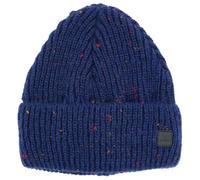 maximo - Girl's Beanie with Effect Yarn Jersey Lining and Turn-up - Bonnet - 55-57 cm - navy melange