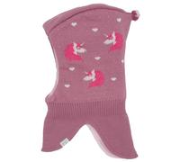 maximo - Girl's Slouch Hat Jacquard Unicorn - Bonnet - 47-49 cm - foxglove / sun pink