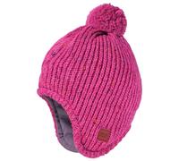maximo - Kid's Beanie côtelé avec pompon - Bonnet - 51-53 cm - dark pink melange