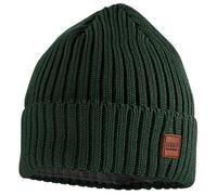 maximo - Kid's Beanie with Ribbed Turn-up Brim and Lining - Bonnet - 51-53 cm - dark forest