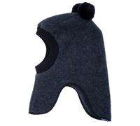 maximo - Kid's Mini Balaclava Wool Fleece + Pompons - Cagoule - 47-49 cm - navy melange