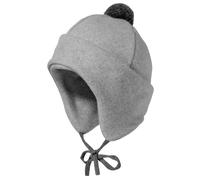 maximo - Kid's Mini Beanie avec pompon et cordon - Bonnet - 45-47 cm - grey melange