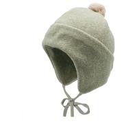 maximo - Kid's Mini Beanie avec pompon et cordon - Bonnet - 45-47 cm - mineral / light brown melange