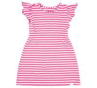 maximo - Kid's Mini Girl Kleid A-Linie Jersey Flügelärmel - Robe - 122/128 - sun pink / white