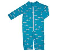 maximo - Kid's Mini Overall 3/4 Arm Badestoff Print - Lycra - 110/116 - lake blue / shark