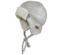 maximo - Kid's Mini Parka Cap Cotton Fleece with Teddy Lining - Bonnet - 45 cm - grey melange