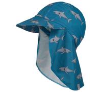 maximo - Kid's Mini Schildmütze Badestoff Nackenschutz UV50 - Casquette - 47 cm - lake blue / shark