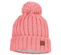 maximo - Kid's Mütze Rippe mit Pompon und Fleecefutter - Bonnet - 49-51 cm - ash rose