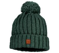 maximo - Kid's Mütze Rippe mit Pompon und Fleecefutter - Bonnet - 49-51 cm - forest