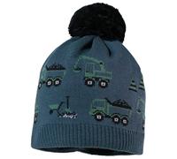 maximo - Mini Boy's Beanie avec pompon - Bonnet - 45-47 cm - dark slate