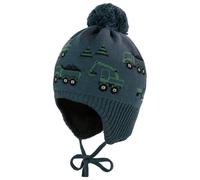 maximo - Mini Boy's Beanie avec pompon et cordon - Bonnet - 45-47 cm - dark slate