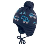 maximo - Mini Boy's Beanie avec pompon et cordon - Bonnet - 51-53 cm - dark navy
