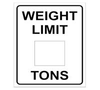 Maximum Load Capacity Sign Vintage Tin Plaque 12x8 Inch | Pre drilled holes allow quick mounting on bridge railing fence or gate entry