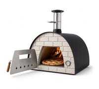 MAXIMUS Four à Bois PRO d'Extérieur, Acier Inoxydable, Bois, Noir, 100cm