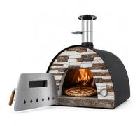 MAXIMUS Four à Bois PRO d'Extérieur en Schiste, Noir, 100cm