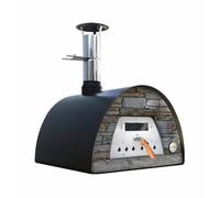 MAXIMUS Four à Bois PRO d'Extérieur en Schiste, Noir, 70cm
