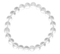 maxin Véritable Quartz Blanc, Bling Bijoux 8MM Pierres Semi-précieuses Naturelles Pouvoir de guérison de Cristal élastique Extensible Ronde perlée Bracelet fixé pour Les Femmes