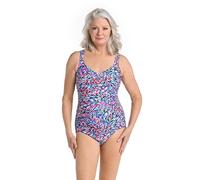 Maxine of Hollywood Women's Standard Over The Shoulder Shirred One Piece Swimsuit, Multi//Luminescense, 12