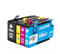 MAXINGJUWH Cartouches d'encre 936XL 936 936e for H-*/P XL for imprimante o-ficejet Pro 9110b 9120 9130 9720 9730(1SET BK C M Y)