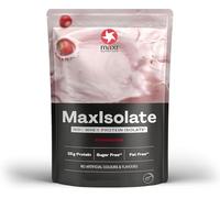 MaxiNutrition MaxIsolate 100 % Whey Protein Isolat Fraise 1 kg, poudre de protéines avec 85 % de protéines, faible en sucre et en gras, sans arômes artificiels, pour un délicieux shake protéiné avec