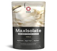 MaxiNutrition MaxIsolate 100% Whey Protein Isolat Vanille 1 kg, poudre de protéines avec 87% de protéines, faible en sucre et en gras, sans arômes artificiels, pour un délicieux shake protéiné à la
