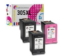 MaxiPack 3 cartouches compatible avec HP 305XL (2 noirs + 1 couleur)